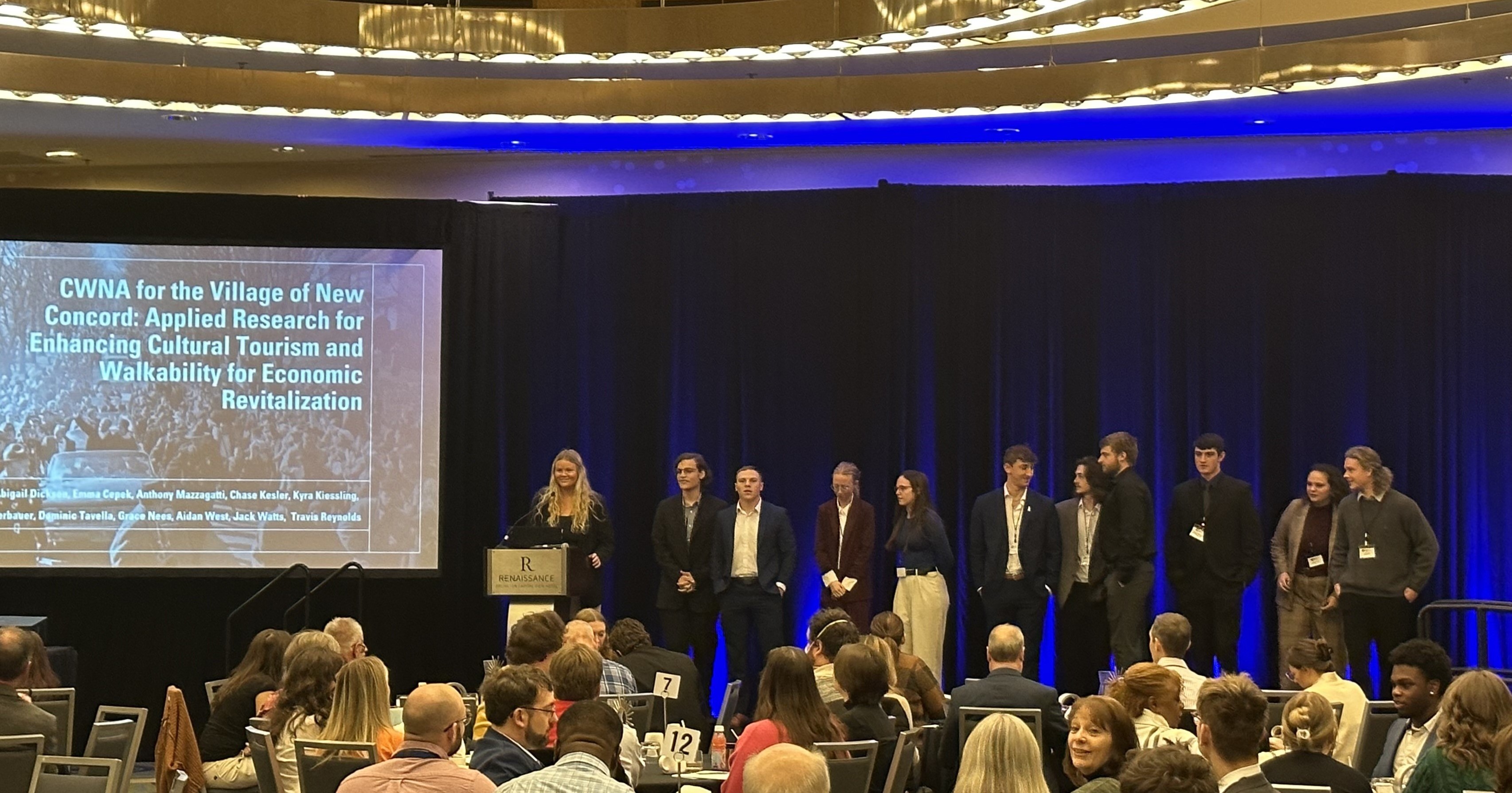 The students presenting their work in Washington D.C.